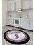 Dijital Kaymaz Taban Yıkanabilir Kitchen Yazılı Yuvarlak Mutfak Halısı, Y-Mutfak-48-Mor, 1