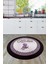 Dijital Kaymaz Taban Yıkanabilir Kitchen Yazılı Yuvarlak Mutfak Halısı, Y-Mutfak-48-Mor, 3