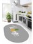 Home Yazılı Ananas Desenli Yıkanabilir Kaymaz Oval Mutfak Halısı, O-Mutfak-31-Gri, 4