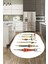 Etnik Motifli Modern Kaymaz Taban Yıkanabilir Oval Mutfak Halısı, O-Mutfak-40-Beyaz, 4