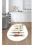 Etnik Motifli Modern Kaymaz Taban Yıkanabilir Oval Mutfak Halısı, O-Mutfak-40-Beyaz, 5