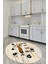 Dijital Baskılı Kaymaz Taban Yıkanabilir Renkli Desenli Yuvarlak Mutfak Halısı, Y-Mutfak-39-Kahve, 2