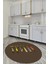 Etnik Motifli Modern Kaymaz Taban Yıkanabilir Yuvarlak Mutfak Halısı, Y-Mutfak-40-Vizon, 2