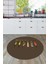 Etnik Motifli Modern Kaymaz Taban Yıkanabilir Yuvarlak Mutfak Halısı, Y-Mutfak-40-Vizon, 4