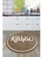 Kitchen Yazılı Çerçeveli Kaymaz Taban Yıkanabilir Yuvarlak Mutfak Halısı, Y-Mutfak-42-Kahve, 4