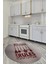 Kitchen Rules Yazılı Kaşık Desen Yıkanabilir Yuvarlak Mutfak Halısı, Y-Mutfak-47-Bordo, 1