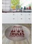 Kitchen Rules Yazılı Kaşık Desen Yıkanabilir Yuvarlak Mutfak Halısı, Y-Mutfak-47-Bordo, 3