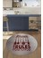 Kitchen Rules Yazılı Kaşık Desen Yıkanabilir Yuvarlak Mutfak Halısı, Y-Mutfak-47-Bordo, 4