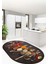 Baharat Temalı Kaymaz Taban Yıkanabilir Modern Oval Mutfak Halısı, O-Mutfak-33-Renkli, 2