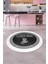 Dijital Kaymaz Taban Yıkanabilir Kitchen Yazılı Yuvarlak Mutfak Halısı, Y-Mutfak-48-Antrasit, 5