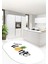 Home Yazılı Ananas Desenli Yıkanabilir Kaymaz Oval Mutfak Halısı, O-Mutfak-31-Beyaz, 2