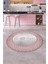 Dijital Baskılı Kaymaz Yıkanabilir Home Yazılı Yuvarlak Mutfak Halısı, Y-Mutfak-12-Pembe, 3