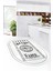 Dijital Baskılı Kaymaz Taban Yıkanabilir Renkli Modern Oval Mutfak Halısı, O-Mutfak-50-Beyaz, 1
