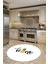 Home Yazılı Ananas Desenli Yıkanabilir Kaymaz Yuvarlak Mutfak Halısı, Y-Mutfak-31-Beyaz, 1