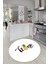 Home Yazılı Ananas Desenli Yıkanabilir Kaymaz Yuvarlak Mutfak Halısı, Y-Mutfak-31-Beyaz, 2