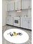 Home Yazılı Ananas Desenli Yıkanabilir Kaymaz Yuvarlak Mutfak Halısı, Y-Mutfak-31-Beyaz, 3