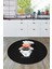 Kitchen Yazılı Aşçı Motifli Kaymaz Taban Yıkanabilir Yuvarlak Mutfak Halısı, Y-Mutfak-05-Antrasit, 2