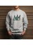 Crea Eymer Wear Kral Taç Illüstratif Baskılı Oversize 3 Iplik Hoodie Sweatshirt 1