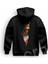 Filistin Özgür Tasarım Baskılı Oversize Hoodie Sweatshirt Siyah 1