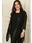 Şal Yaka Pulpayet Detaylı Şifon Ceket Içi Kolsuz Bluz Büyük Beden 2'li Takım 2