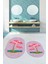 Dijital Baskılı Yıkanabilir Flamingo Desenli Ikili Banyo Halısı Paspas Oval, Klozet-30-Pembe, 1