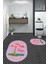 Dijital Baskılı Yıkanabilir Flamingo Desenli Ikili Banyo Halısı Paspas Oval, Klozet-30-Pembe, 3
