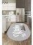 Kitchen Yazılı Modern Kaymaz Taban Yıkanabilir Oval Mutfak Halısı, O-Mutfak-41-Gri-Beyaz, 4