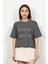 Kadın Baskılı Kısa Salaş T-Shirt 1