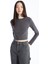 Crop Uzun Kol Kadın Basic Sweatshırt 3