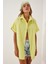 Kadın Sarı Oversize Uzun Kısa Kollu Basic Poplin Gömlek HZL22S-BD1201201 1