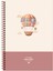 Çizgili Spiralli Sert Kapak Defter La Plume Balloon Mor 20X28 1