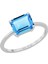Oktagon Kesim Mavi Topaz Taşlı Nerissa Yüzük 0402R0053 1