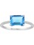 Oktagon Kesim Mavi Topaz Taşlı Nerissa Yüzük 0402R0053 2