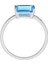 Oktagon Kesim Mavi Topaz Taşlı Nerissa Yüzük 0402R0053 3