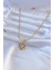 316L Çelik Gold Renk Italyan Zincir Model Zirkon Taşlı Kalp Model Kadın Kolye - TJ-BKO7584 2