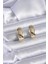 Gold Renk Pirinç Kadın Küpe - TJ-BKP7860 1