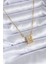 316L Çelik Gold Renk B Harf Model Zirkon Taşlı Kadın Kolye - TJ-BKO7709 1