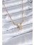 316L Çelik Gold Renk Y Harf Model Zirkon Taşlı Kadın Kolye - TJ-BKO7710 1