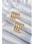 Gold Renk Halka Model Pirinç Kadın Küpe - TJ-BKP8061 2