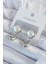 Gümüş Renk Kare Inci Sallantı Kalp Model Pirinç Kadın Küpe - TJ-BKP8058 1