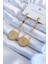 316L Çelik Gold Renk Çeyrek Model Kadın Küpe - TJ-BKP8017 1