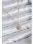 316L Çelik Zincir Gold Renk Zirkon Taşlı Kalp Model Charm Kadın Kolye - TJ-BKO7850 1