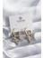Pirinç Gold Renk Halka Zirkon Taşlı Gümüş Yıldız Model Vip Seri Kadın Küpe - TJ-BKP8228 1