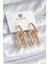 Pirinç Gold Renk Zirkon Taşlı Tiffany Model Vıp Seri Kadın Küpe - TJ-BKP8336 1