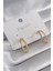 Pirinç Gold Renk Zirkon Taşlı Kadın Küpe - TJ-BKP8426 1