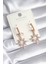 Pirinç Gold Renk Zirkon Taşlı Kutup Yıldızı Model Xuping Kadın Küpe - TJ-BKP8405 1