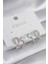 Pirinç Gümüş Renk Kalp Model Zirkon Taşlı Kadın Küpe - TJ-BKP8441 1