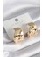 Pirinç Gold Renk Plaka Işleme Detay Kadın Küpe - TJ-BKP8466 1