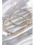 Pirinç Gold Renk Hasır Halka Model Zirkon Taş Detay Kadın Küpe - TJ-BKP8505 2