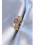 Gold Renk Zirkon Taşlı Pembe Kristal Kalp Model Pirinç Kadın Yüzük - TJ-BYK2774 1